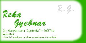 reka gyebnar business card